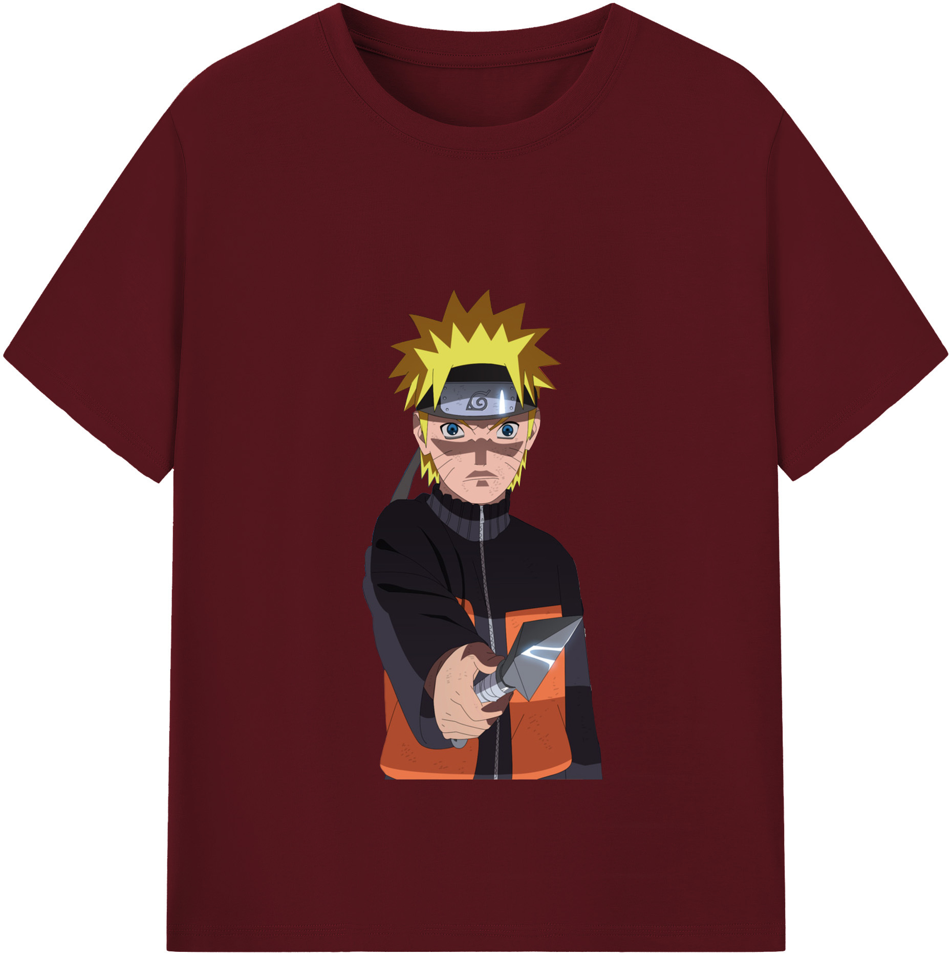 （画像用） NARUTO -ナルト- うずまき ナルト Uzumaki Naruto 綿100％半袖Tシャツ（フロントプリント）